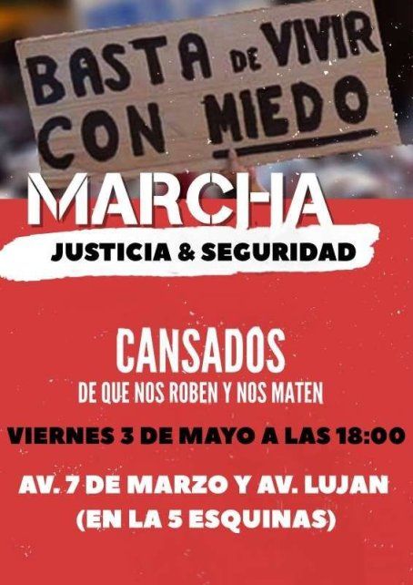 marcha pidiendo justicia por Nahuel Robles