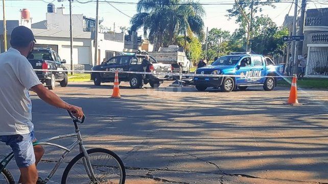 El lugar del accidente en Galicia y Lavalle. 