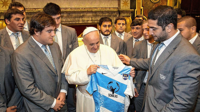 Fue en noviembre de 2013, cuando el Papa Francisco recibió a Los Pumas previo a un test match con Italia. Fue en noviembre de 2013, cuando el Papa Francisco recibió a Los Pumas previo a un test match con Italia.