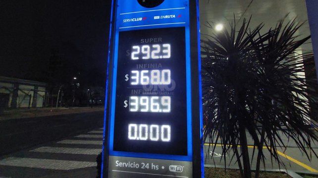 Aumentos combustible YPF desde agosto 2023.