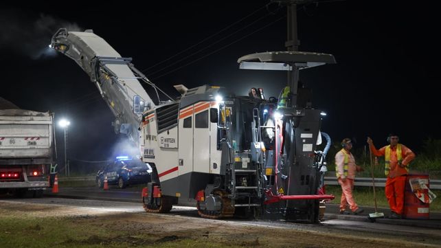 Repavimentan el puente del r&iacute;o Salado en la autopista y habr&aacute; reducci&oacute;n de calzada durante una semana