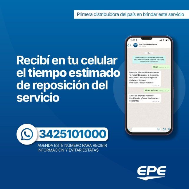 El número de teléfono al cual hay que solicitar la información sobre los cortes o reclamos a la EPE