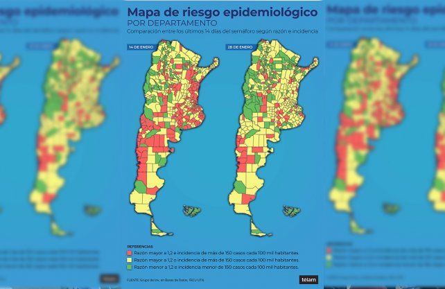 Según Nación, en la provincia de Santa Fe hay un departamento con alto riesgo de contagio. Fuente: Télam