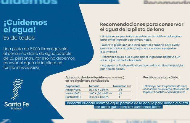 Aguas Santafesinas SA (Assa) solicit&oacute; hacer un uso responsable del agua potable.