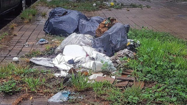 Muchas veredas se convierten en mini basurales.