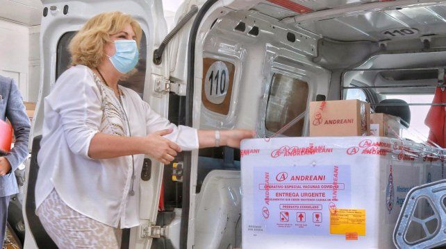 Las vacunas llegaron al hospital Cullen, en la ciudad de Santa Fe