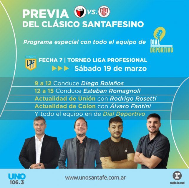 El Clásico Santafesino se vivirá de manera muy activa en La Radio del UNO.