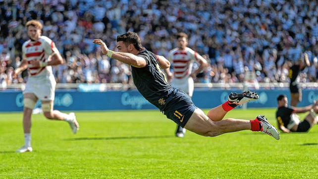 El full back formado en Jockey de C&oacute;rdoba, Juan Cruz Mall&iacute;a, se dio el gusto de marcar tres tries frente a los Japoneses.