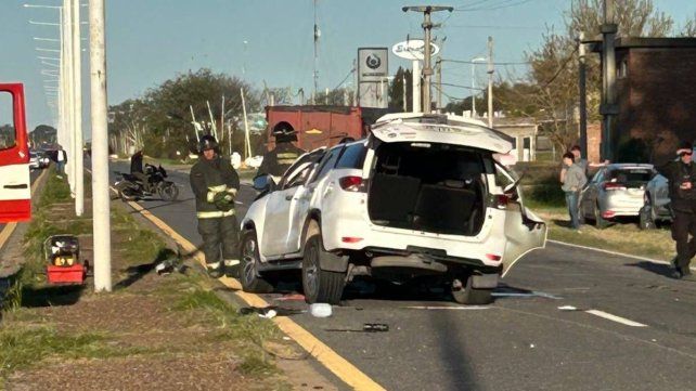 Un fuerte choque sobre Autovía 19, altura Colonia San José, paralizó el tránsito en ambas manos.