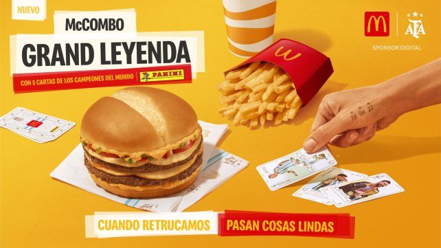 El McCombo “Grand Leyenda”, la hamburguesa se ofrece junto con cinco cartas de Panini y se puede conseguir en todos los locales del país.