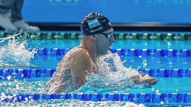 El santafesino Gabriel Morelli finalizó en la quinta posición en la final B de los 200 metros pecho.