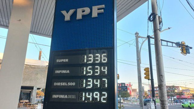 Los nuevos precios de los combustibles en las estaciones de YPF en la ciudad de Santa Fe, desde el mes de julio