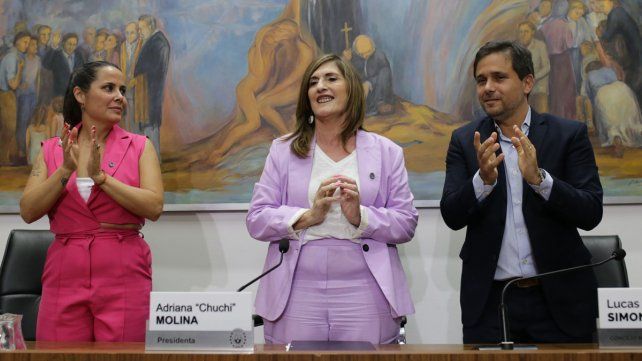 Adriana "Chuchi" Molina en su primer discurso como presidenta del Concejo.