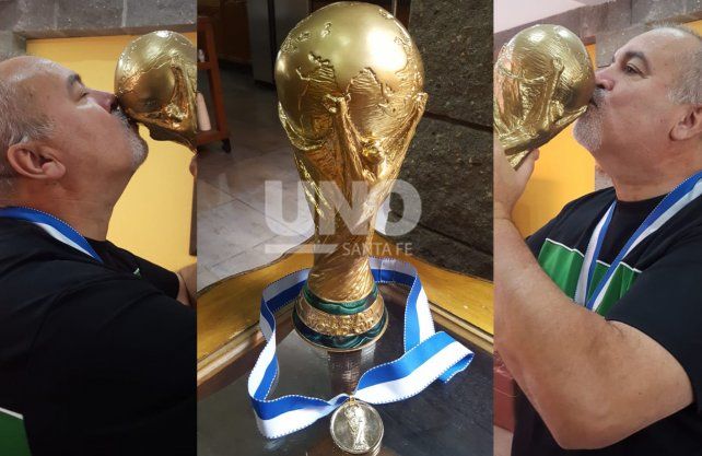 A 35 años del último campeonato del mundo conseguido por la Selección Argentina en México 86´, el santafesino Roberto Cejas, quién cargó en sus hombros Maradona en la vuelta olímpica en el Azteca, hoy levanta al cielo la Copa del Mundo. 
