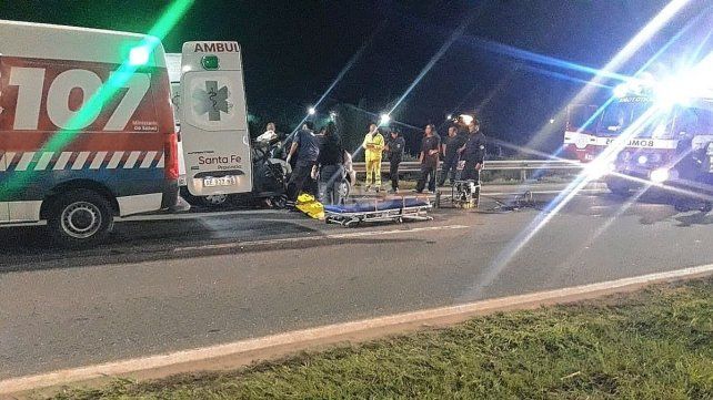 Violento choque en la autopista Santa Fe - Rosario.