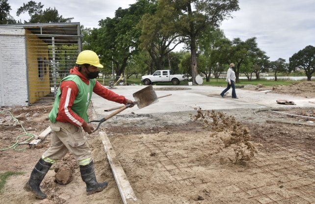 Trabajos en el Parque del Sur. 