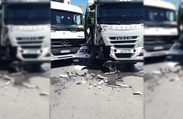 Choque de camiones en la Ruta Provincial 1 a la altura de Colastiné