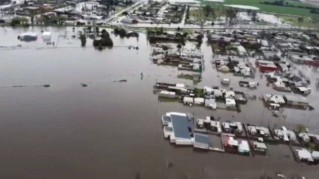 Una vista aérea de María Teresa el domingo, en el departamento General López.