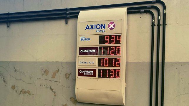 Los nuevos valores de los combustibles en la Axion de Mendoza y Freyre en Santa Fe