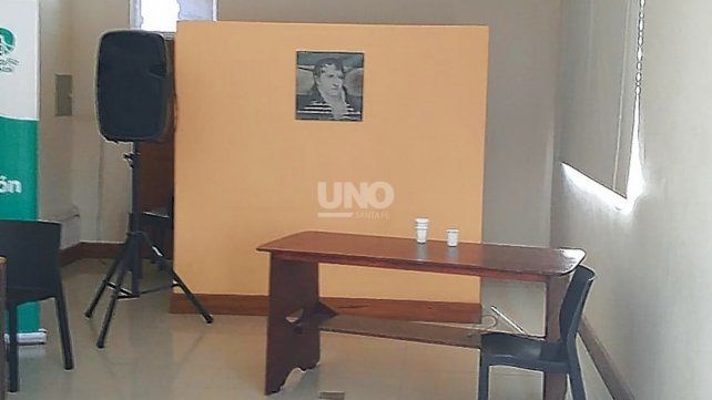 La oficina donde estaba la computadora.