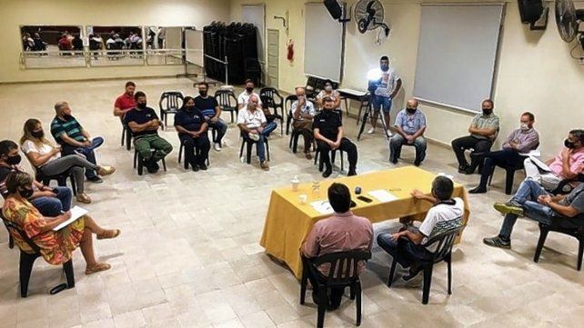 Reunión de la junta de Defensa Civil de la ciudad de San Cristóbal