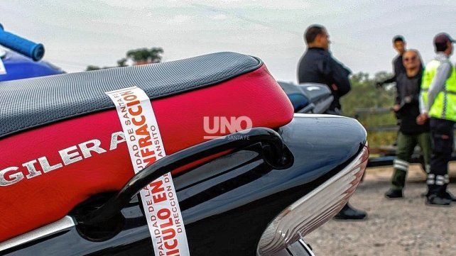 Alarmante número de motos retenidas por diversas infracciones en la ciudad de Santa Fe 