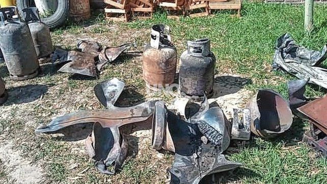 Explotó un depósito de garrafas en la ciudad de Sauce Viejo. 