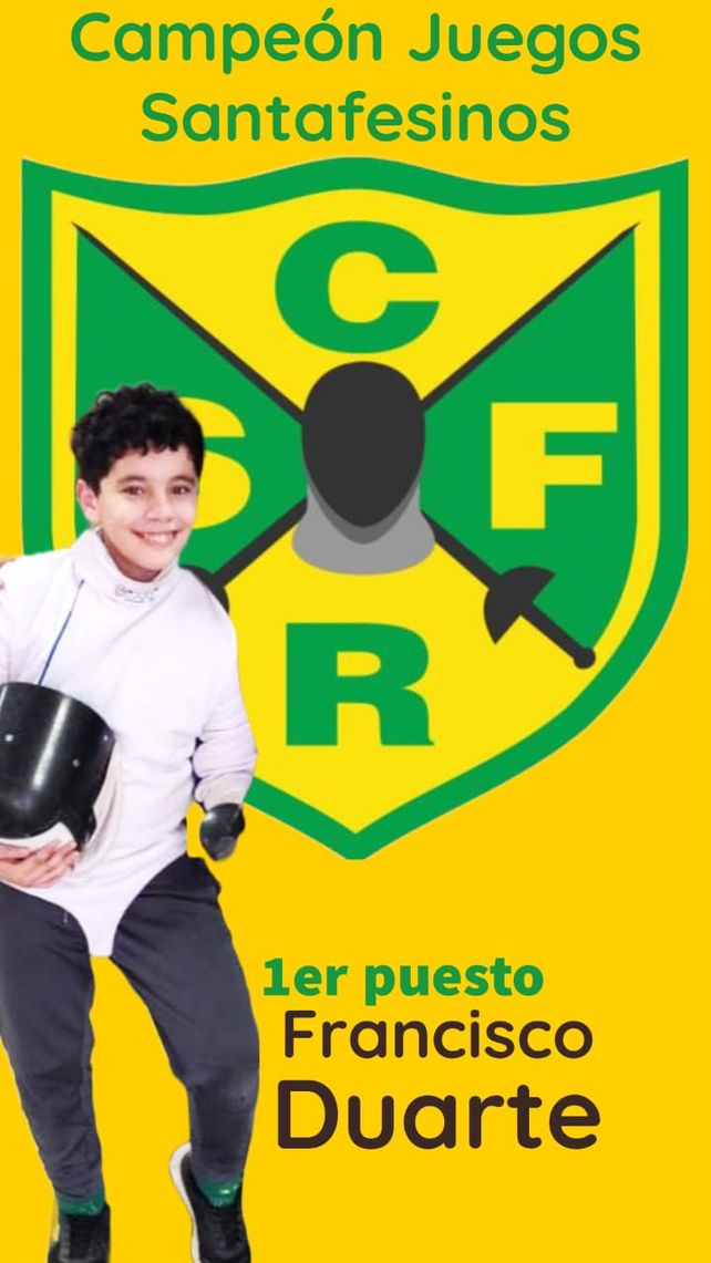 Francisco Duarte clasific&oacute; por Santa Fe a los Juegos Evita en esgrima.