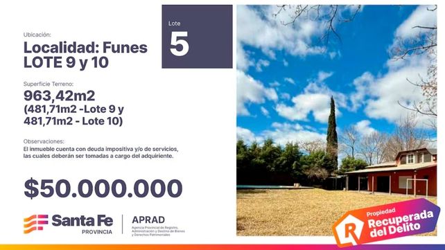 Cuáles son los vehículos, terrenos, joyas y otros bienes incautados al delito que entran en la subasta