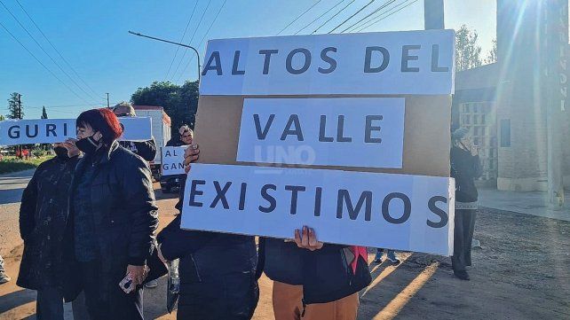 Manifestación vecinos Altos del Valle.