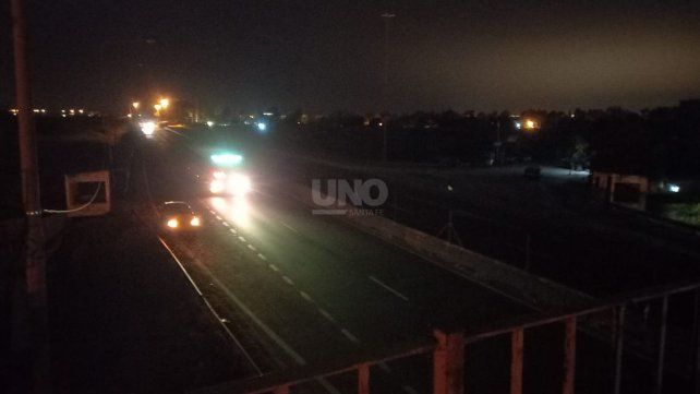 La zona de la Bajada Distéfano sobre la ruta 168, el lugar en donde choferes de colectivos denuncias recibir piedrazos de manera constante