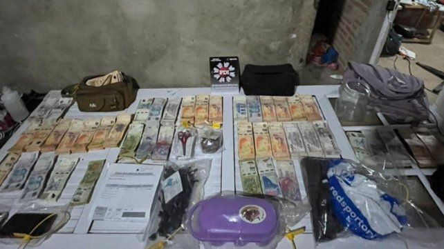 Loe elementos secuestrados durante los procedimientos 