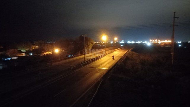 La zona de la Bajada Distéfano sobre la ruta 168, el lugar en donde choferes de colectivos denuncias recibir piedrazos de manera constante