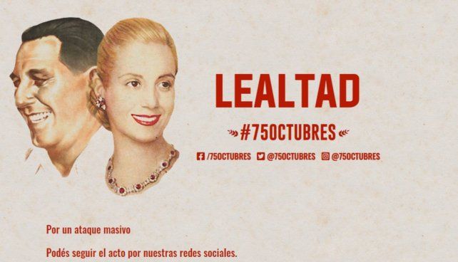 Se cay&oacute; la p&aacute;gina del acto oficial por el D&iacute;a de la Lealtad y los organizadores denuncian un hackeo