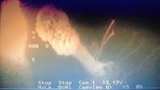 Una de las im&aacute;genes registradas por el ROV de la Prefectura Naval Argentina.