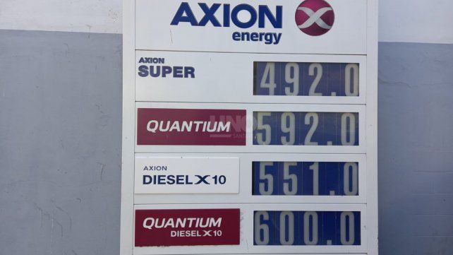 Aumentos naftas Axion en diciembre 2023 en la ciudad de Santa Fe