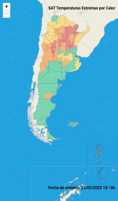 Alerta por temperaturas extremas en el país 