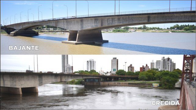 La comparativa del río Paraná durante la bajante en 2021 y la crecida durante este 2023